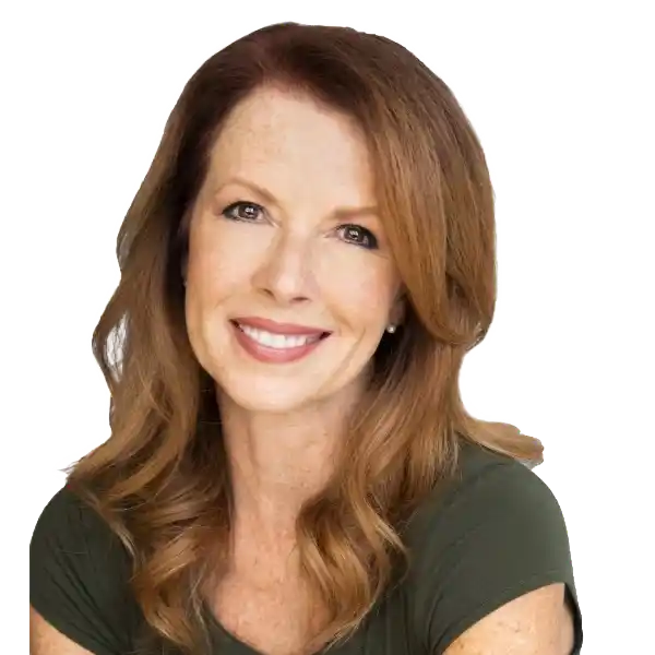 Kimberly Silvestri Senior Living Advisor Visavie Warm red-haired woman smiling, representing senior care and assisted living services.