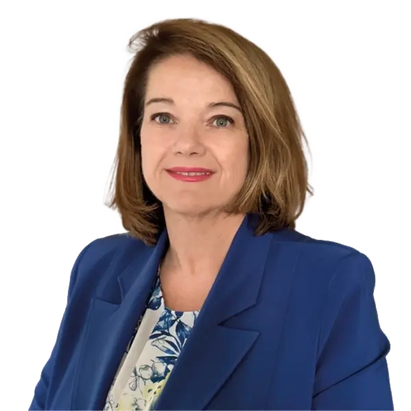 Nicole Kocajda Visavie Ontario Advisor Compassionate senior care advisor in professional blue blazer, providing expert elderly living support.